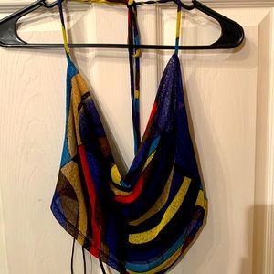 AKIRA Cowl neck halter top